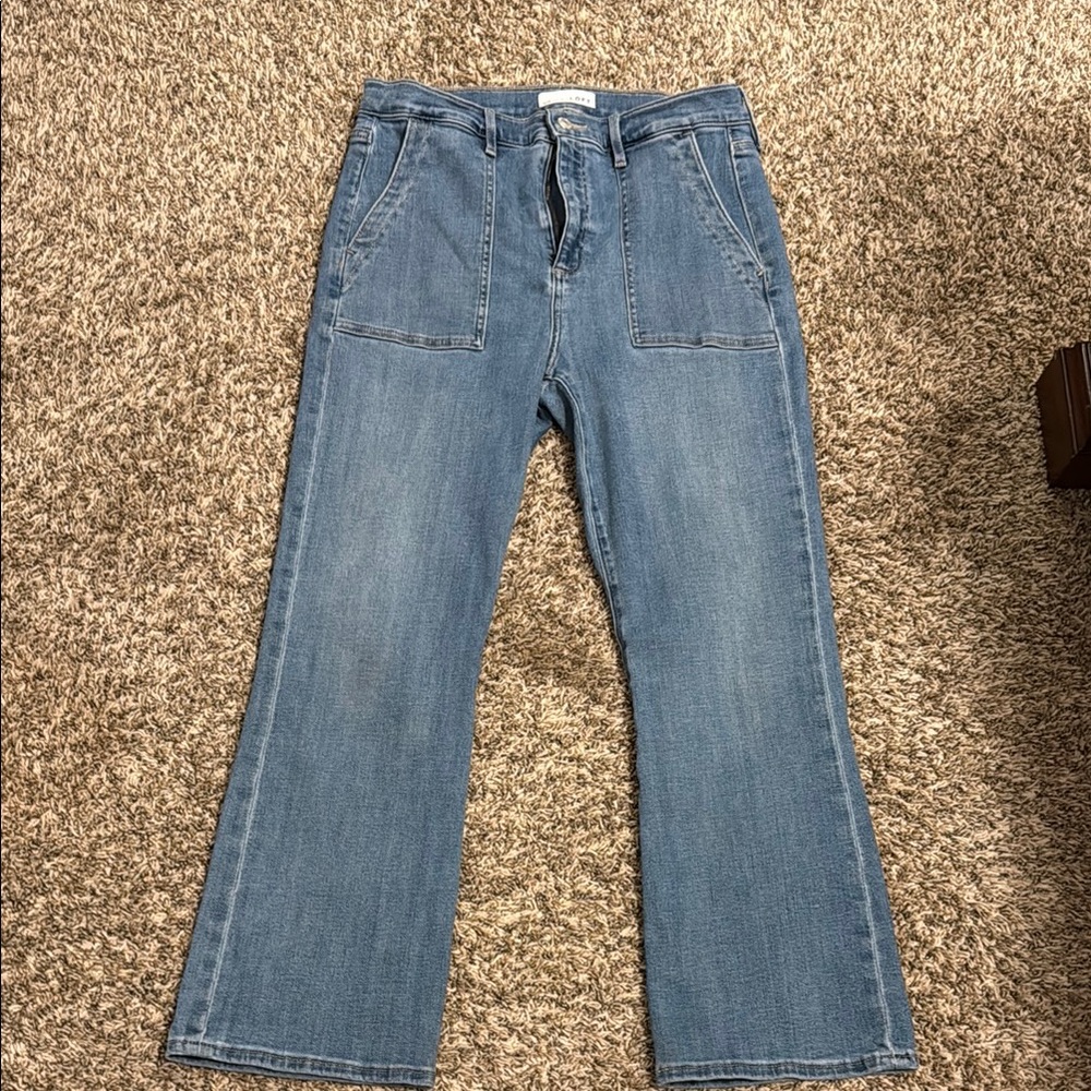 LOFT Blue Flare & Wide Leg Jeans